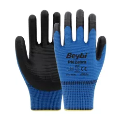 BEYBİ PN5 ZEBRA ELDİVEN MAVİ-SİYAH NO: 9 - 1